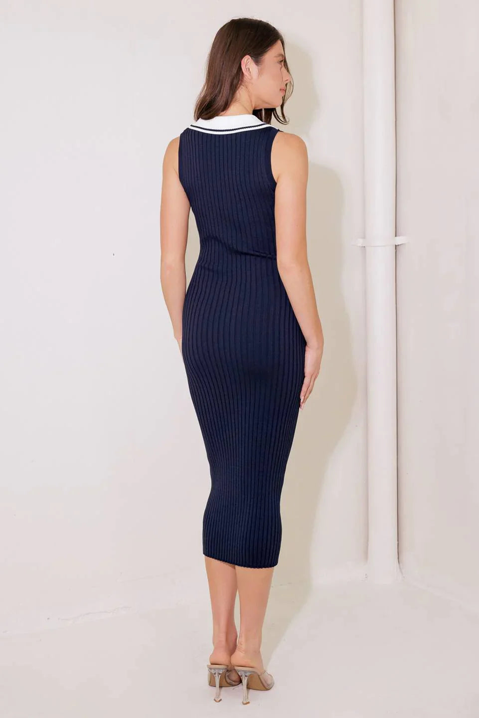 COASTAL CLASSIC SWEATER DRESS NAVY