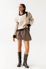 Junie Contrast Sweater FINAL SALE