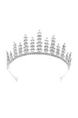 Silver Crystal Tiara For Women