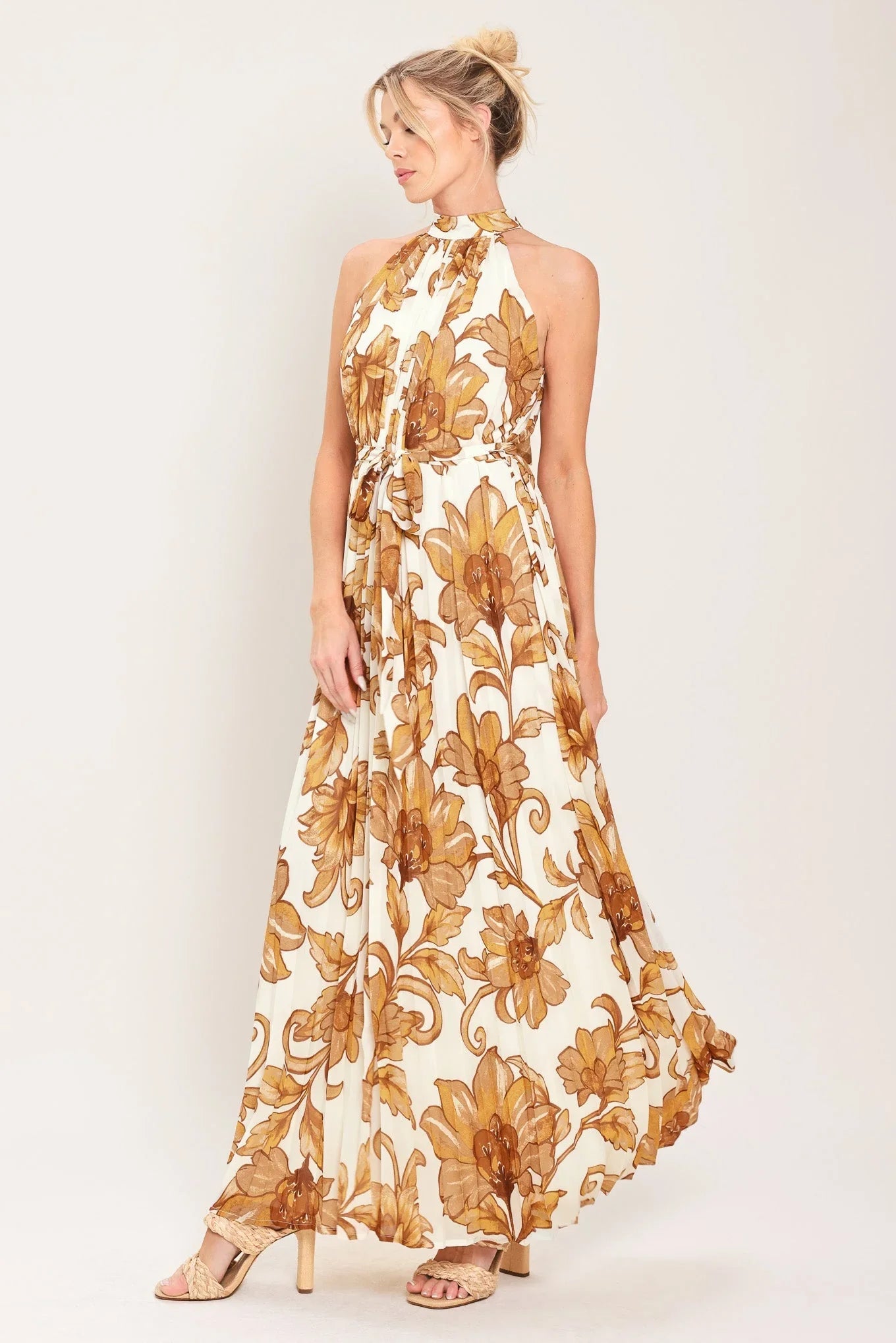 HONEY LUXE HALTER MAXI DRESS