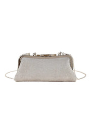 Womens Flower Rhinestones Top Handle Evening Clutch Bags