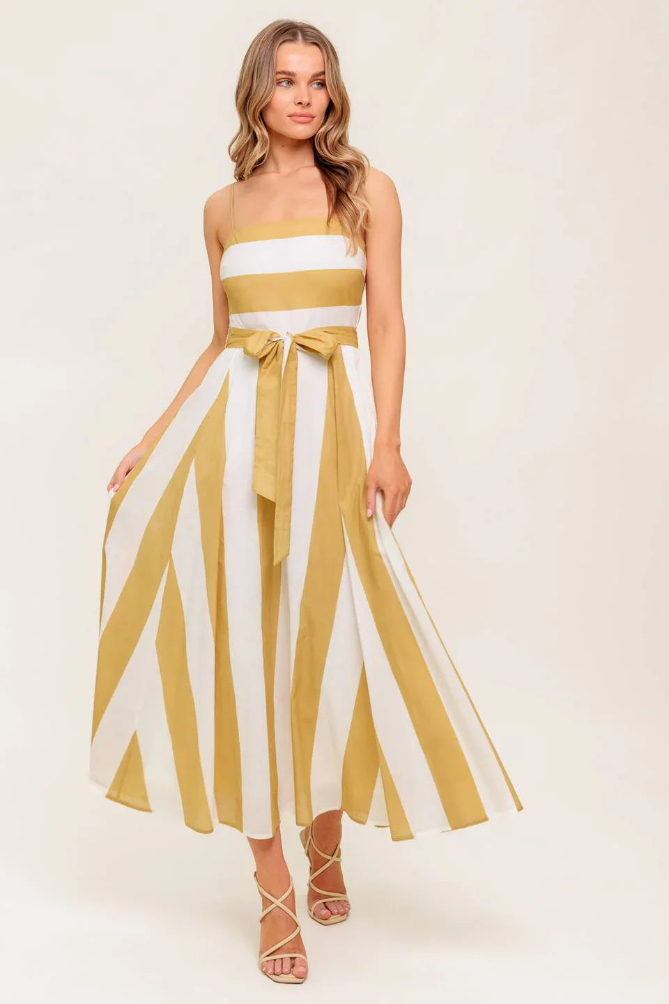 DESERT SANDS TAUPE MIDI DRESS