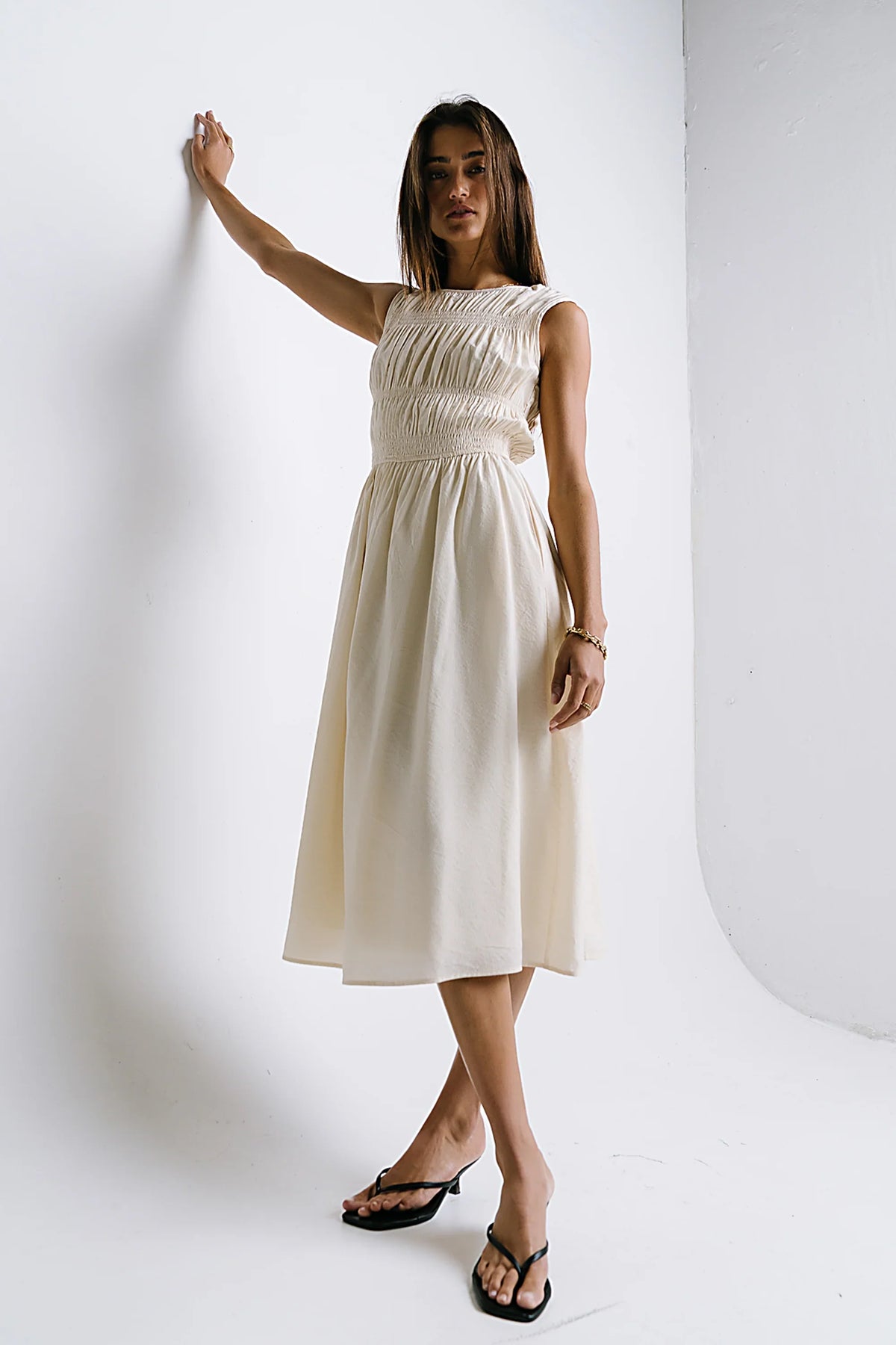 Johna Smocked Midi Dress FINAL SALE