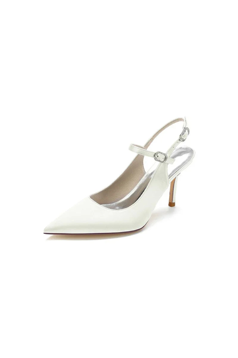 Simple Slingback Pointed Toe High Heels
