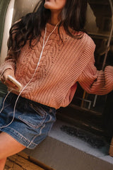 Dream Knit Sweater in Blush FINAL SALE