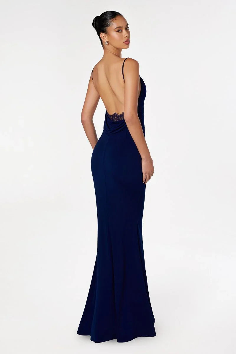 Bette Lace Back Draped Maxi Dress