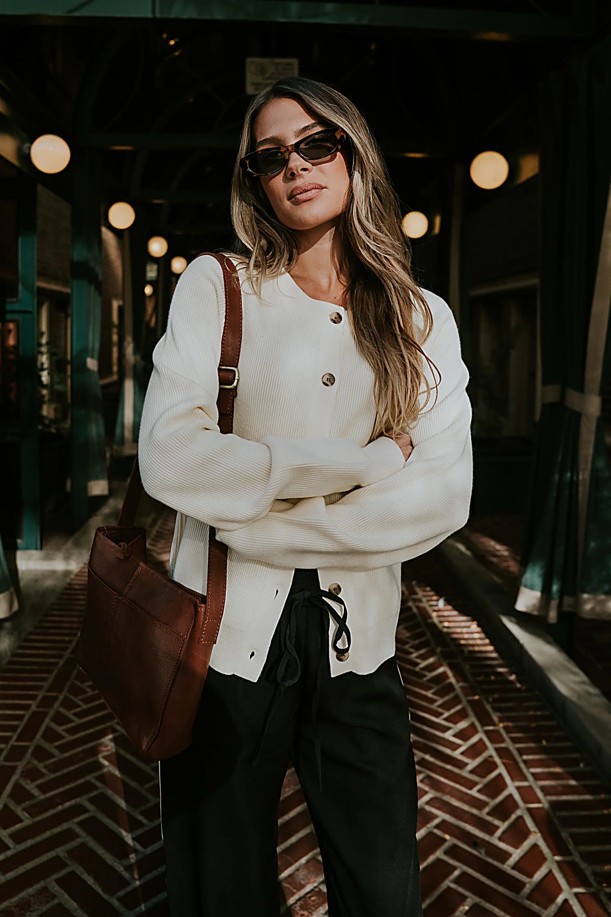 Debbie Ribbed Sweater in Ivory FINAL SALE