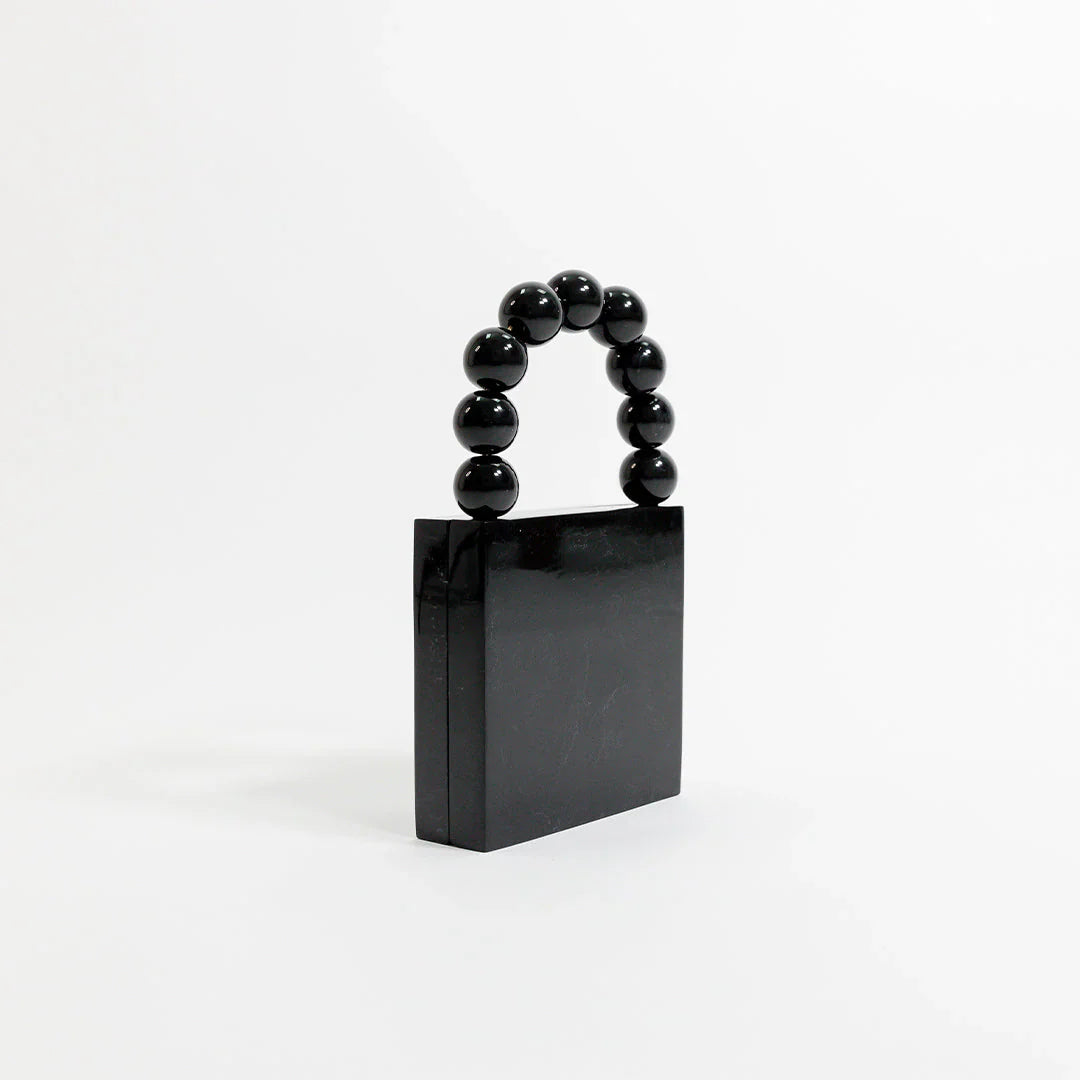 Twinkling Noir Mosaic Clutch