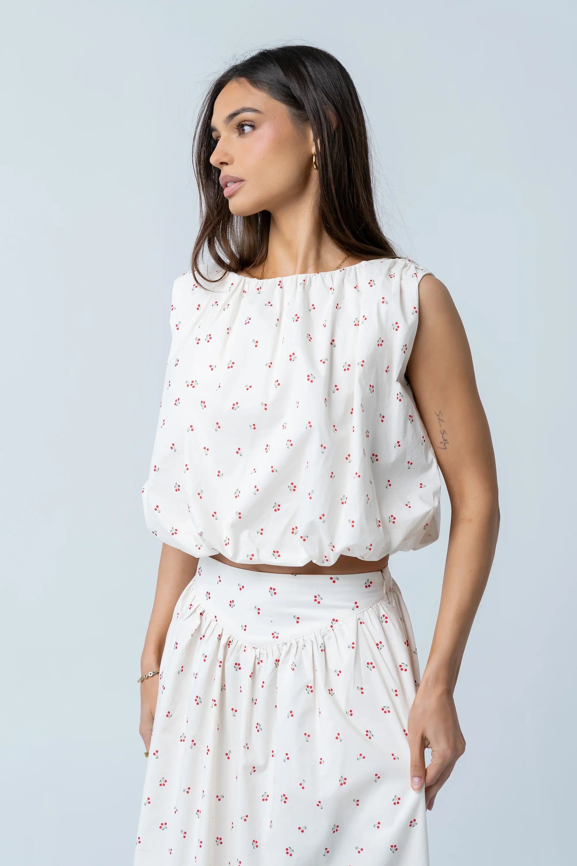 Tyla Cherry Sleeveless Blouse