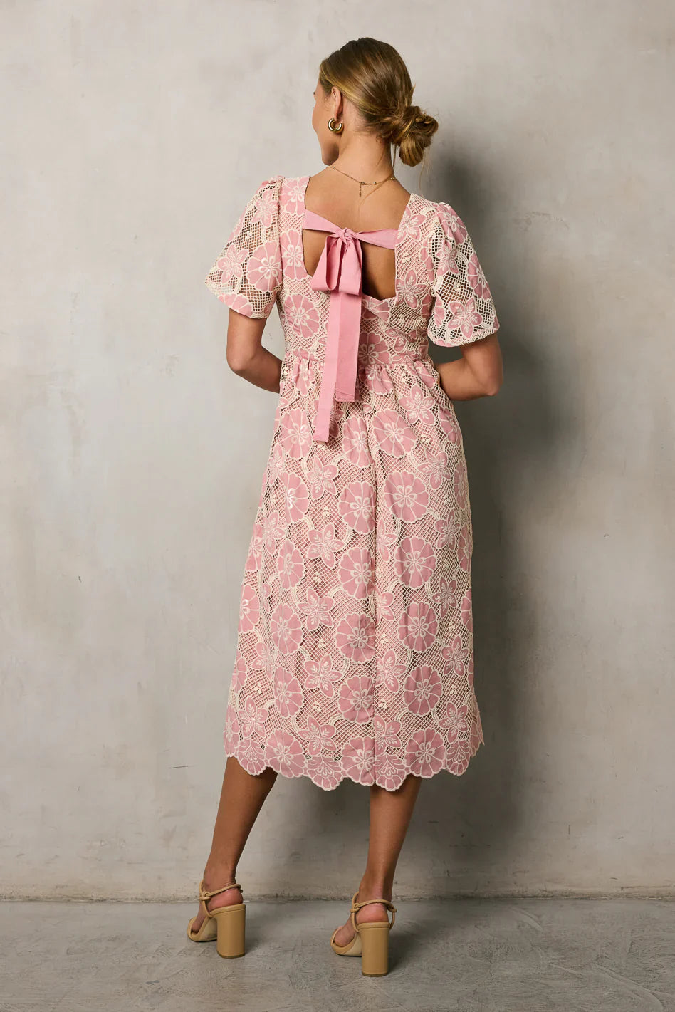 Mica Embroidered Midi Dress FINAL SALE