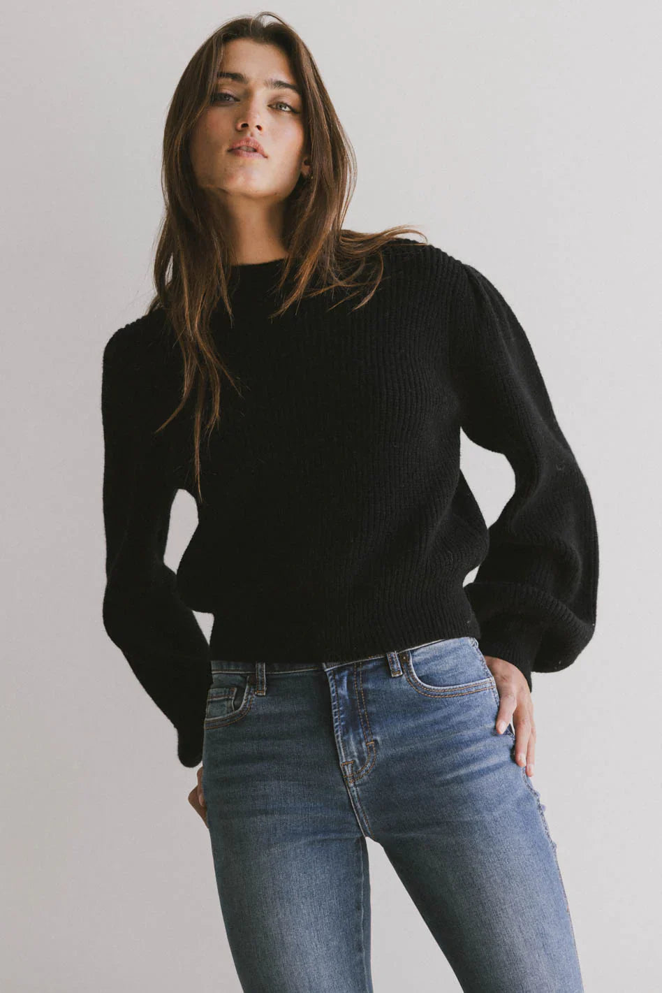Amber Knit Sweater in Black FINAL SALE