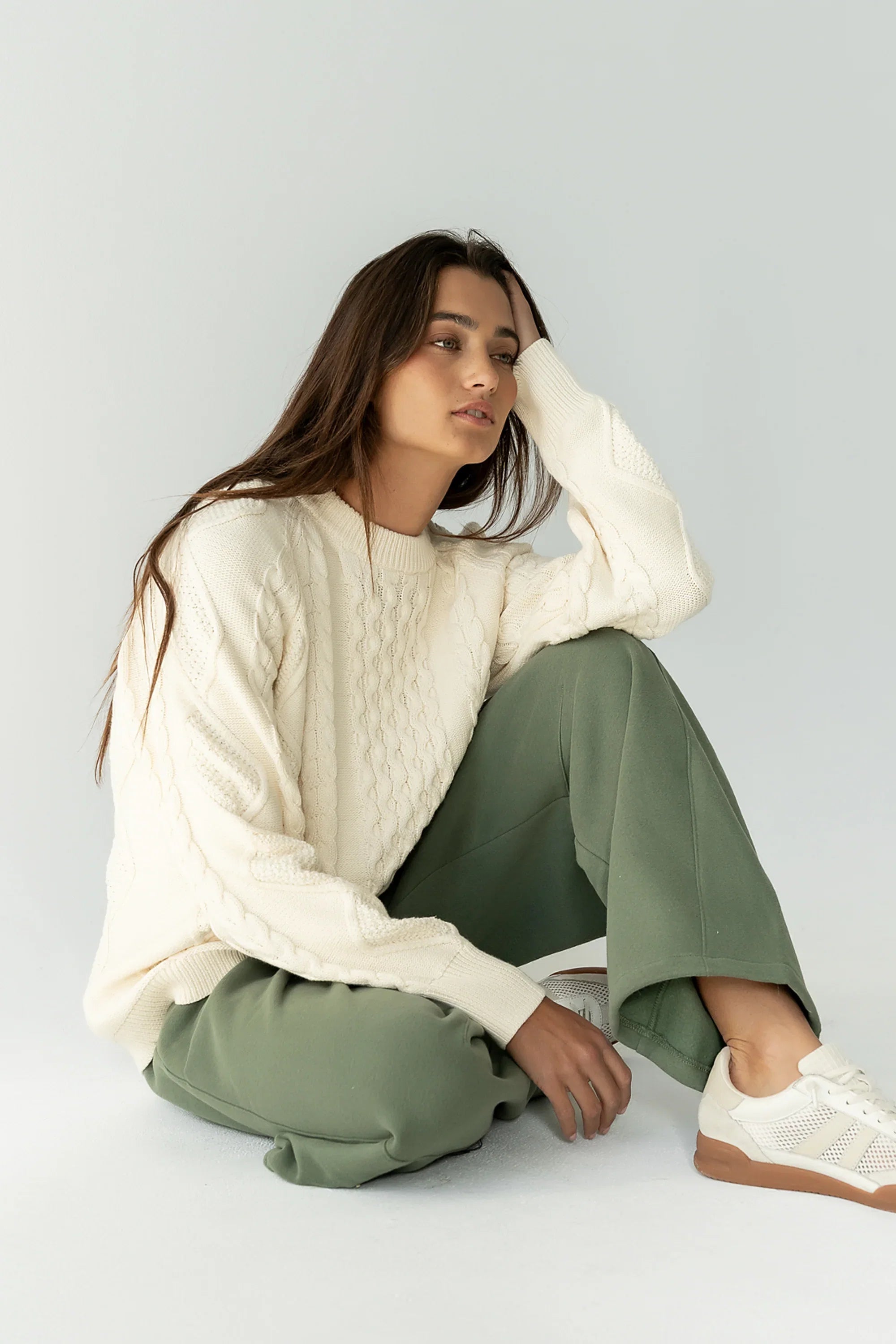 Maribel Barrel Sweatpants in Green