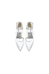 Pointed Toe Wedding Heels with Pearl Tassel