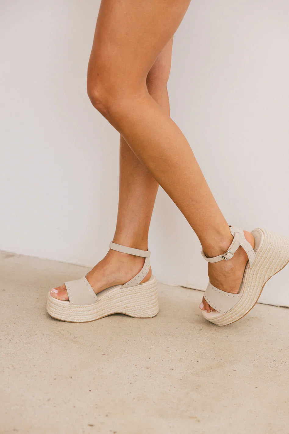 Pascha Wedge Sandal in Sand FINAL SALE