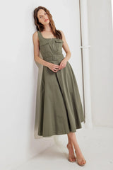 OLIVE GROVE MIDI DRESS