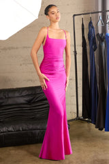 Anita Lace Up Back Jersey Maxi Dress