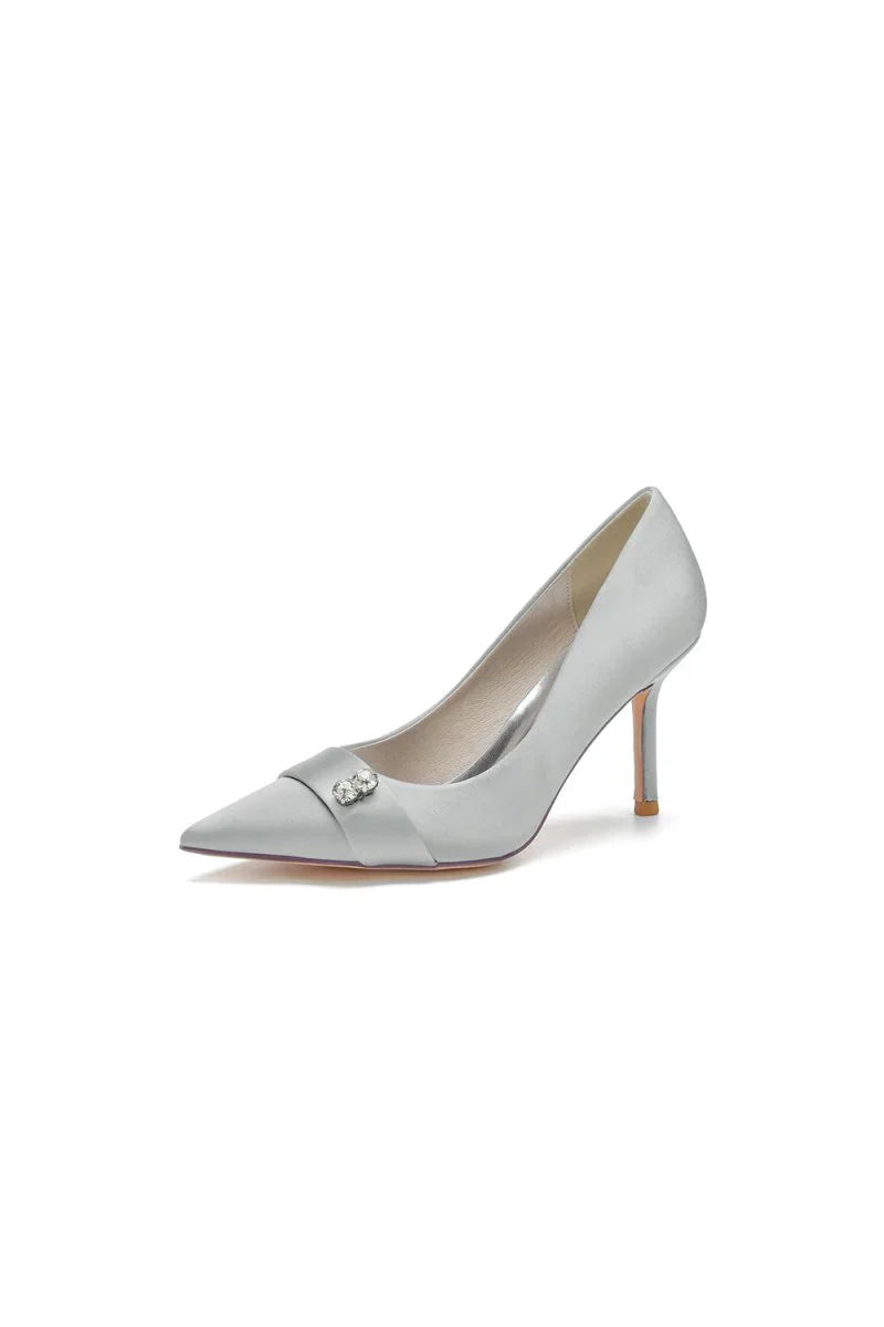 Pointed Toe Crystal High Heels Party Shoes