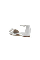 Satin Beaded Pointed Toe Ankle Strap Buckle Kitten Heels