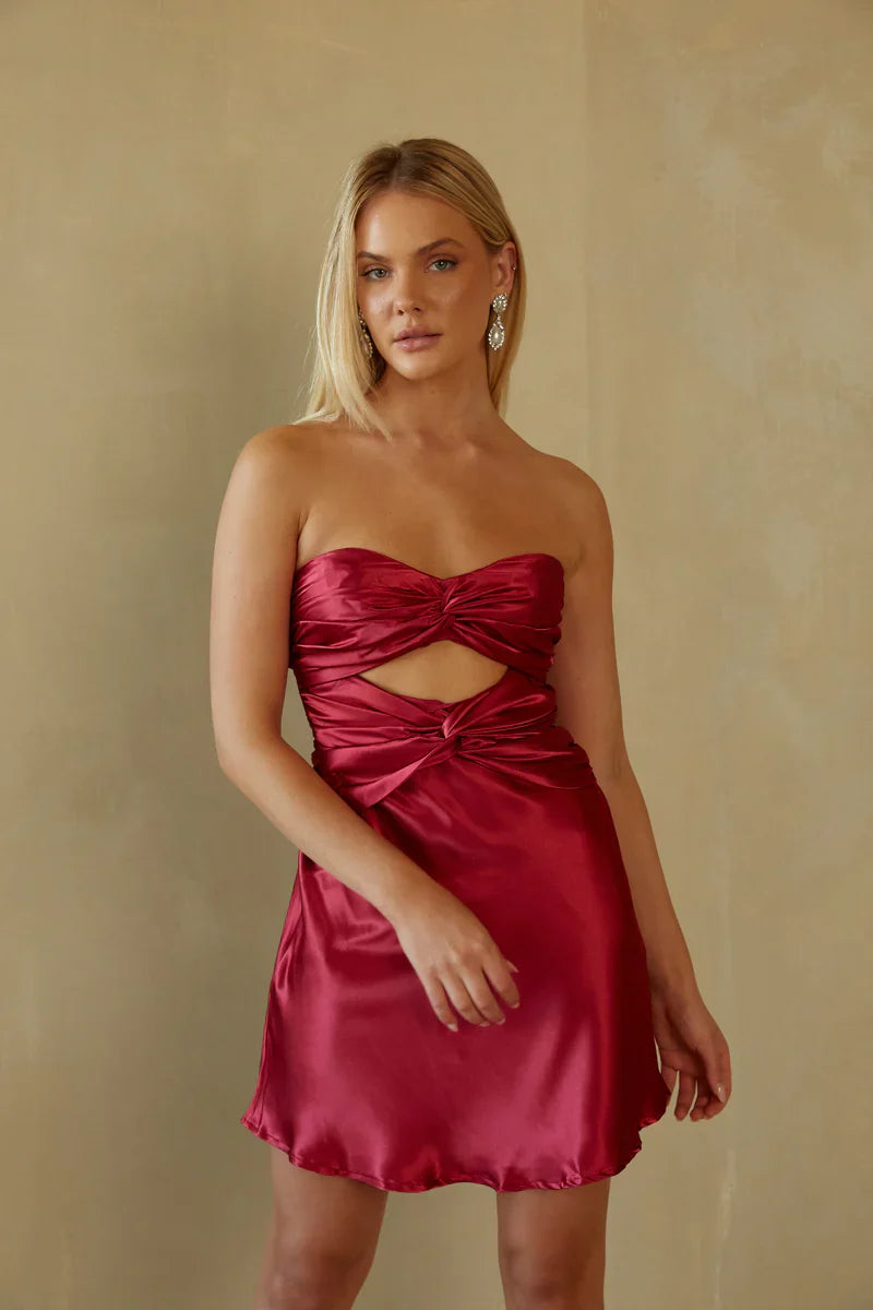 Lorelai Double Twist Tie Mini Dress