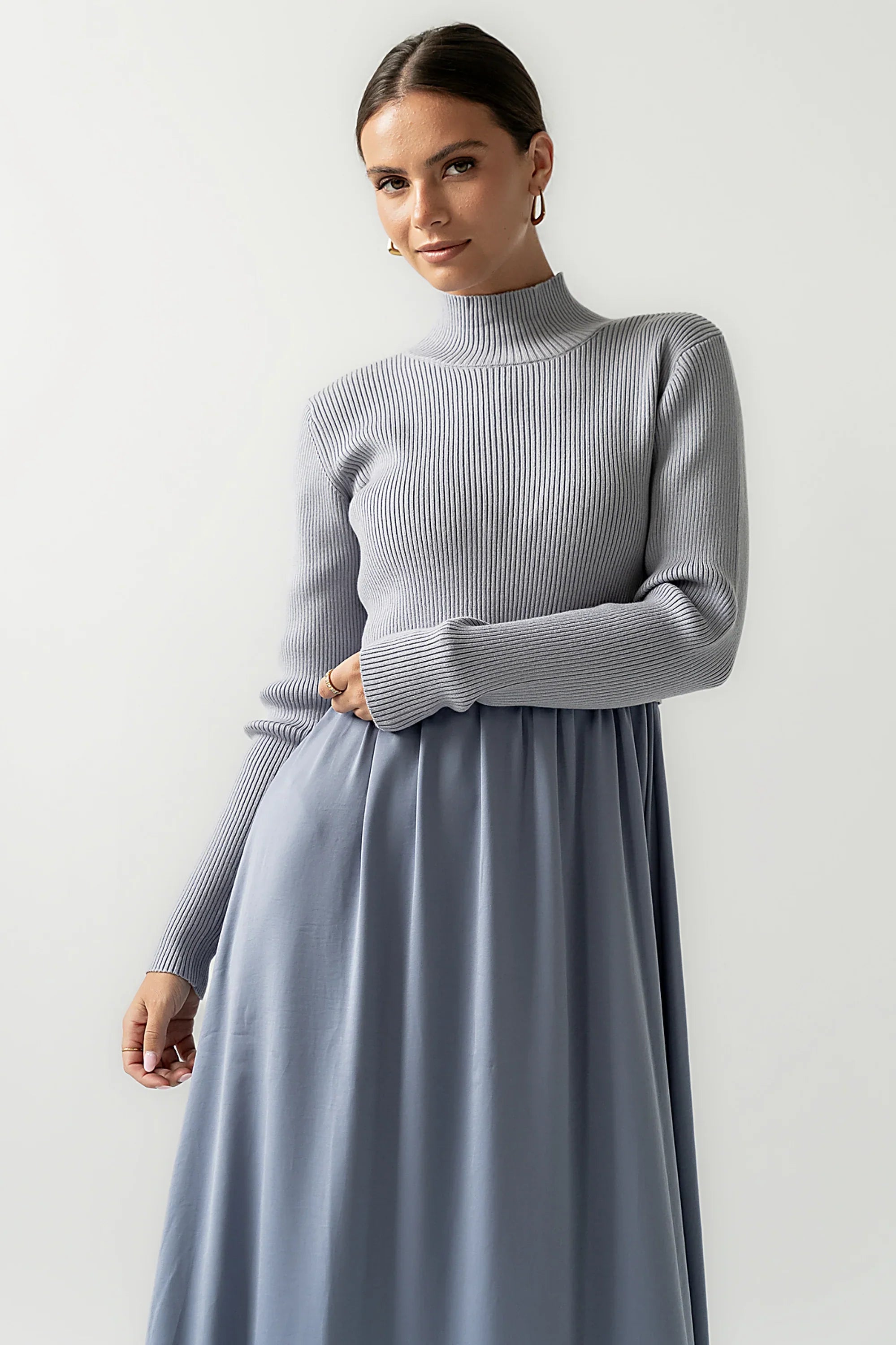 Zeda Midi Dress in Blue FINAL SALE