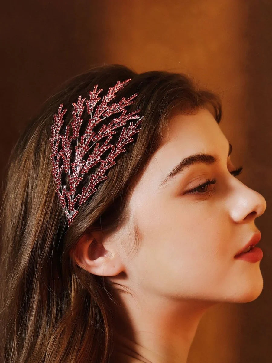 Metal Super Shiny Rhinestone Wide Headband Hair Accessories