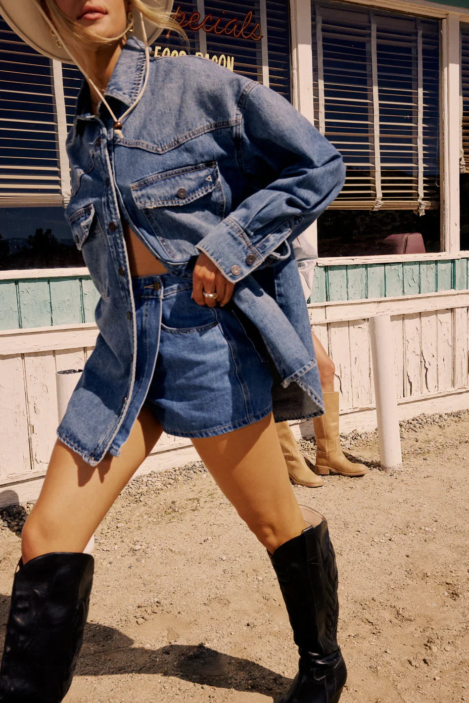 Rhia Denim Mini Skort FINAL SALE