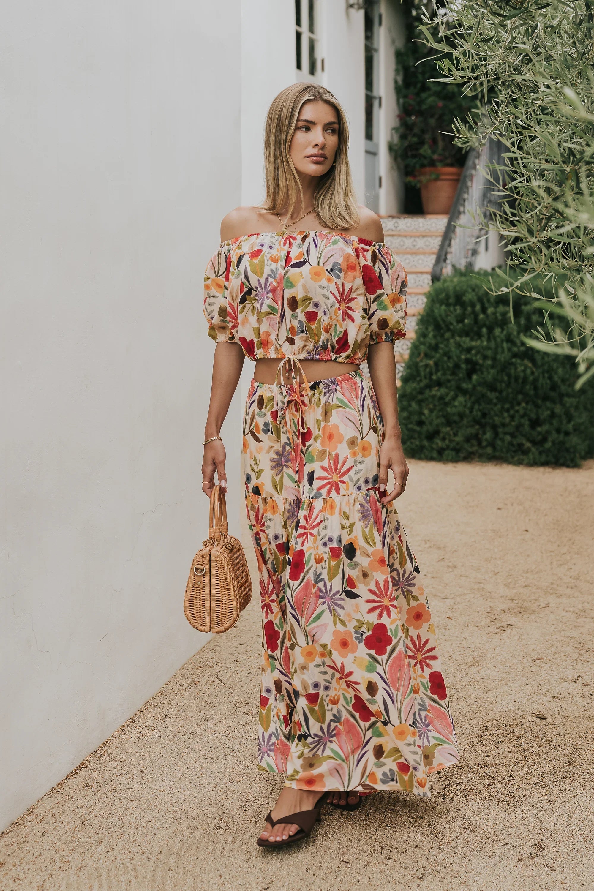Clarise Floral Midi Skirt