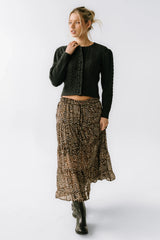 France Knit Cardigan in Charcoal FINAL SALE