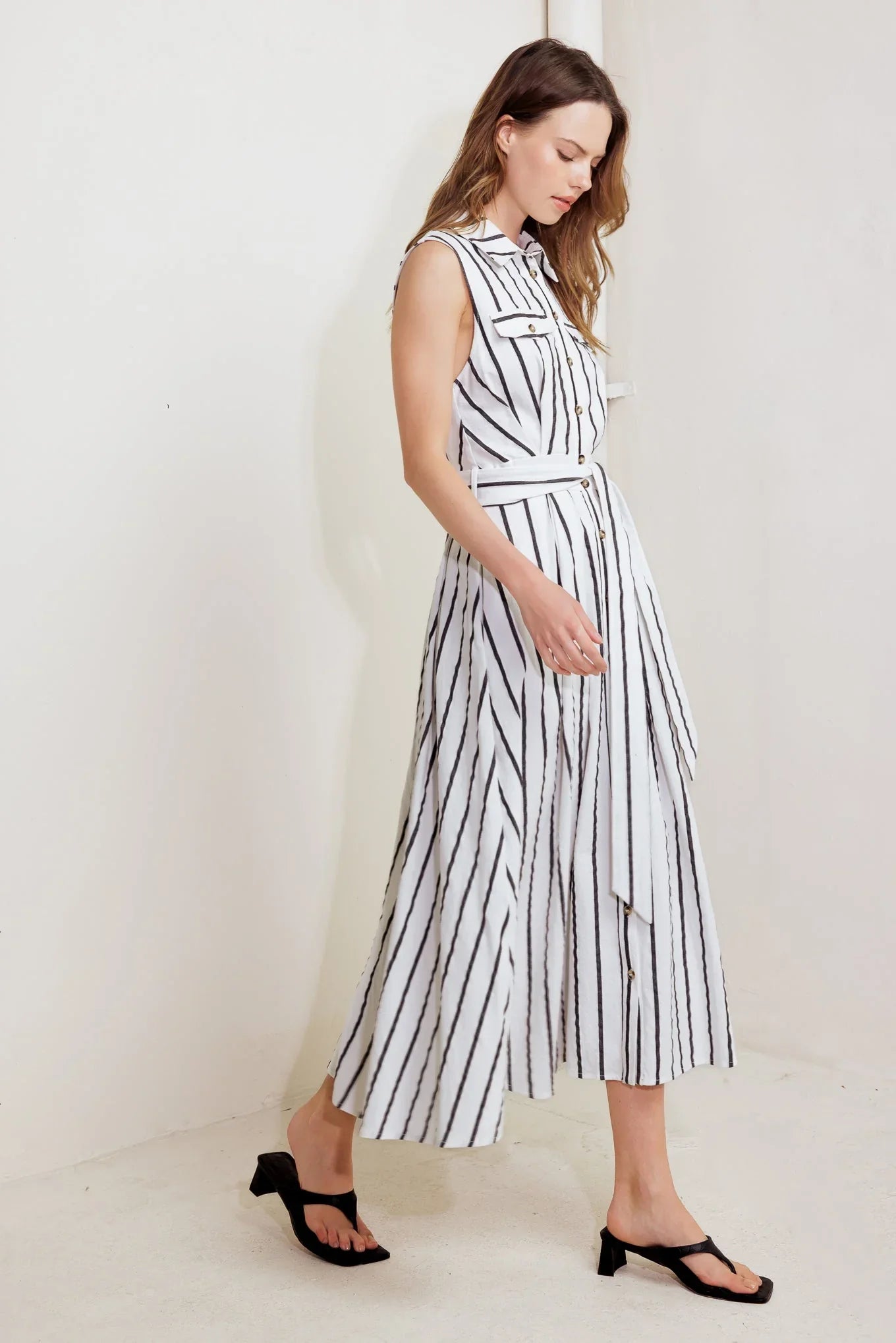 LEXINGTON STRIPE MIDI DRESS FINAL SALE