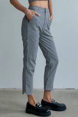 Madie Gingham Pants in Black
