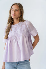 Estelle Mesh Top in Lavender