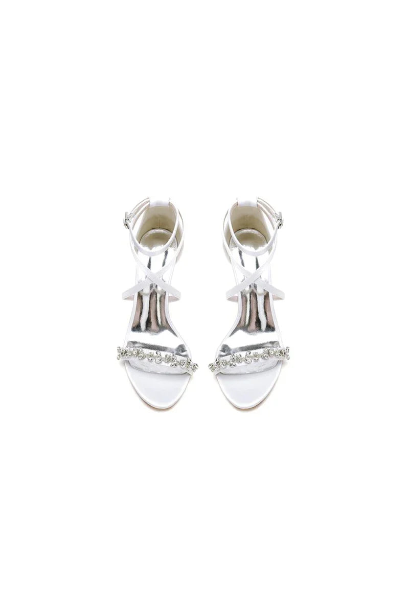 Open Toe Ribborn Tie High Heels Party