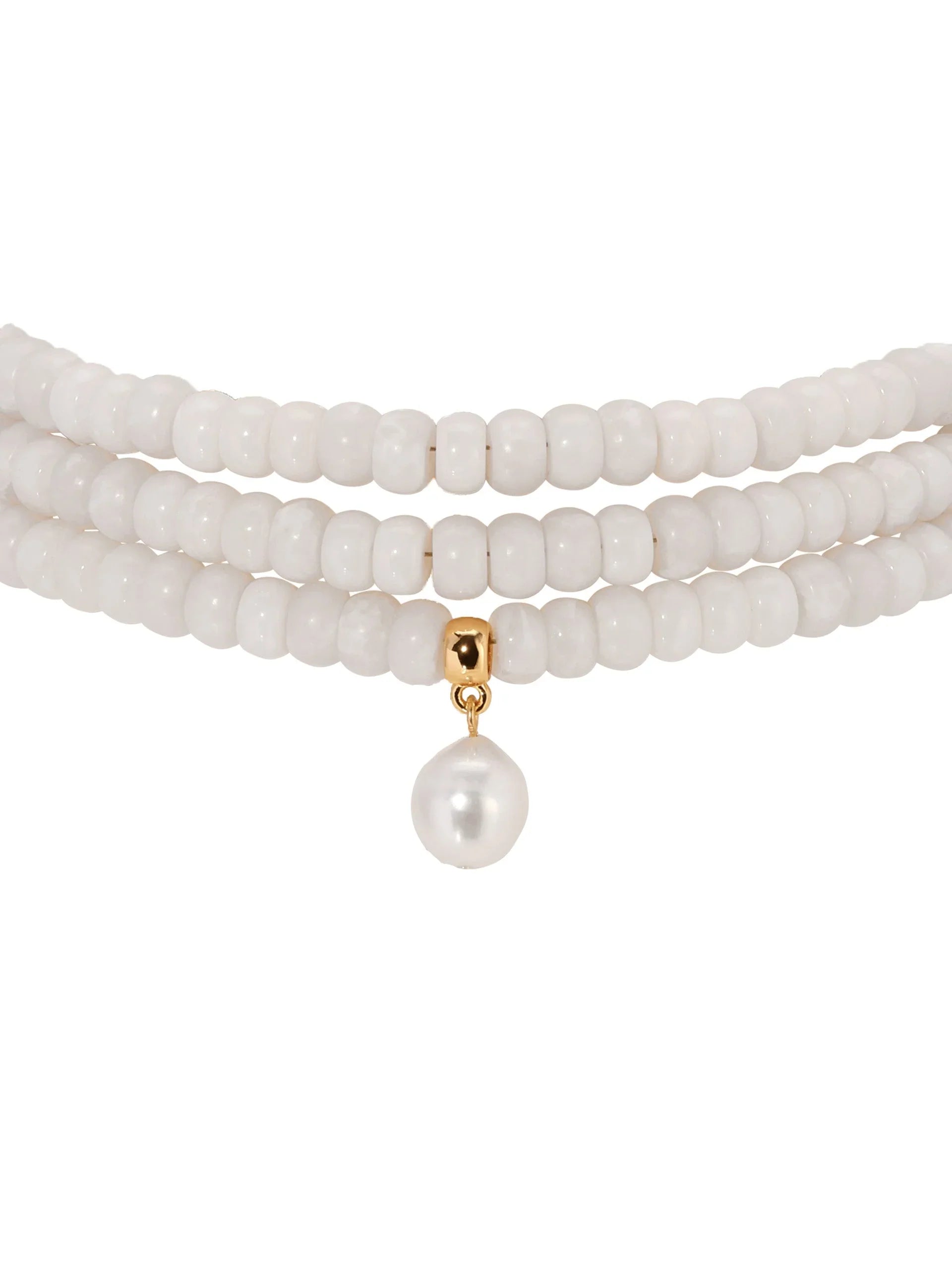 Marina Layers White Quartz Necklace