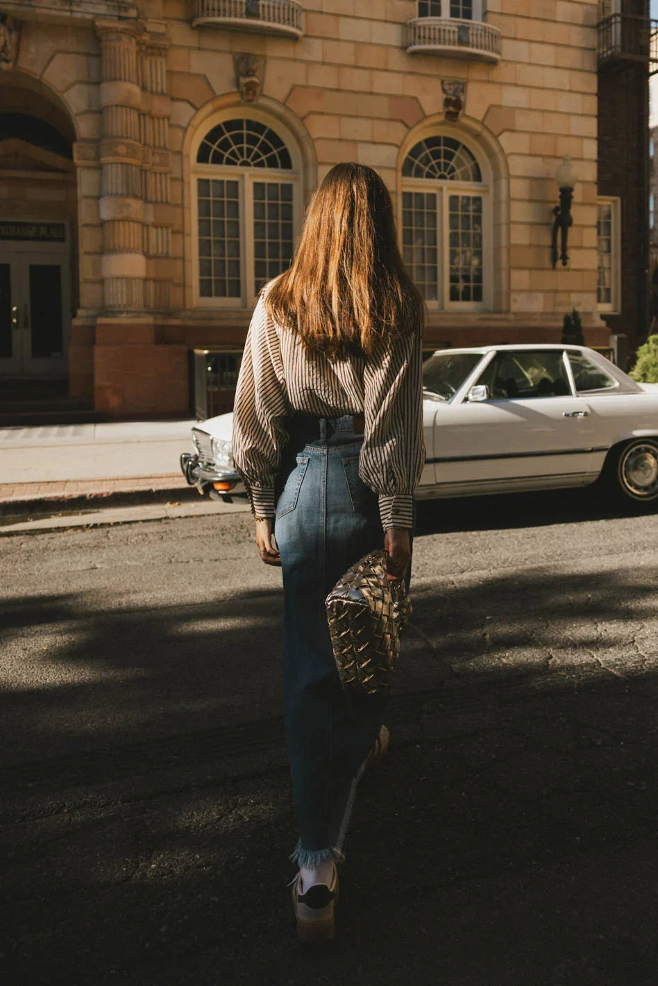 Heather Denim Maxi Skirt FINAL SALE