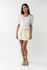 Tracie Floral Blouse in White