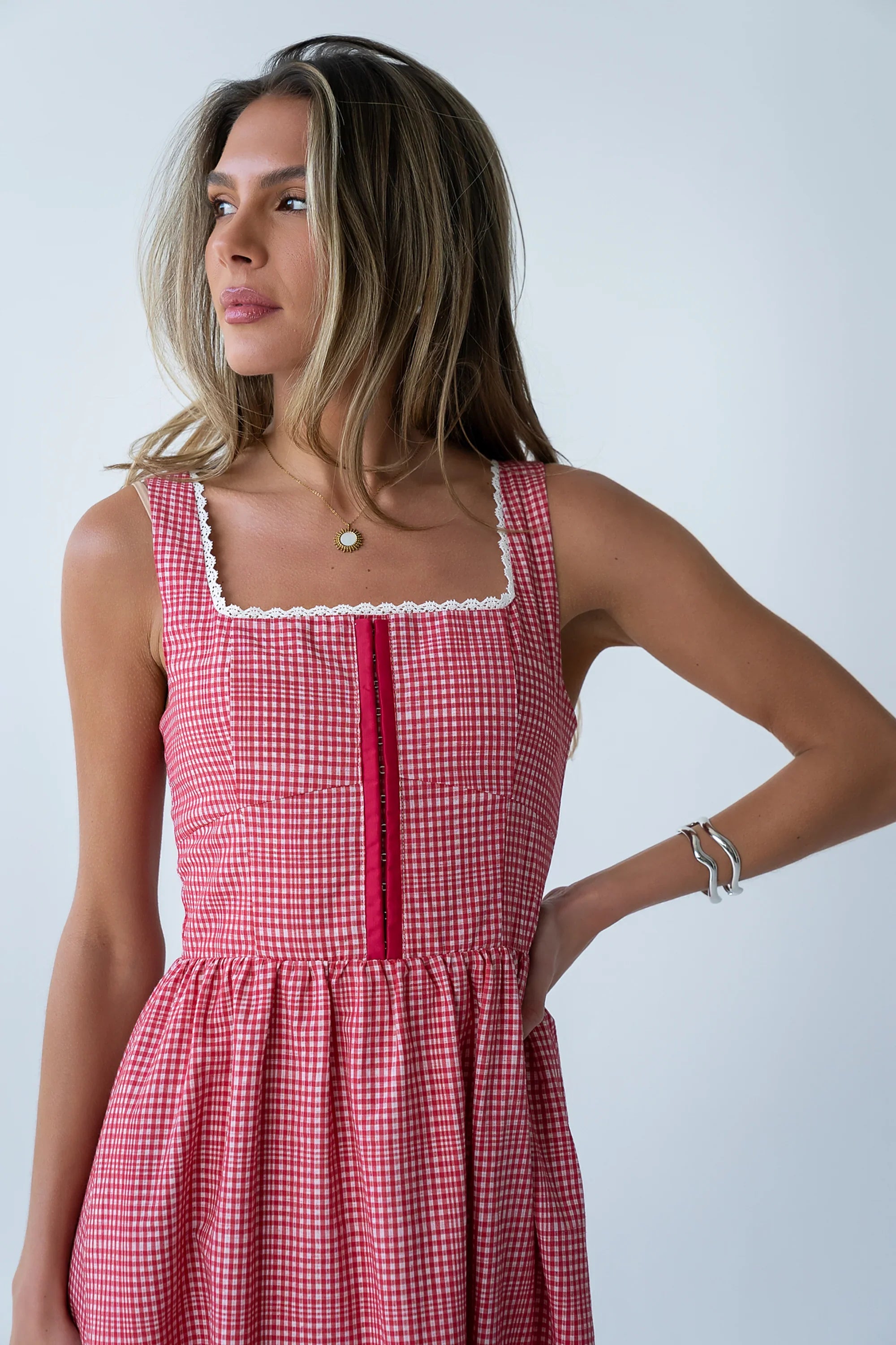 Kenzy Plaid Midi Dress