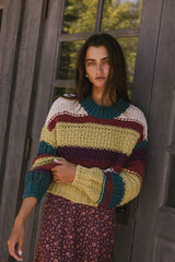 Tennyson Striped Sweater in Green FINAL SALE