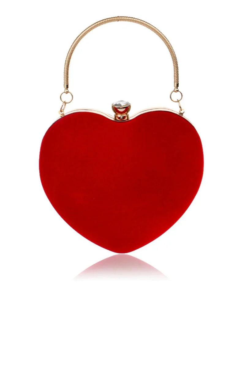 Red Velvet Heart Handbag