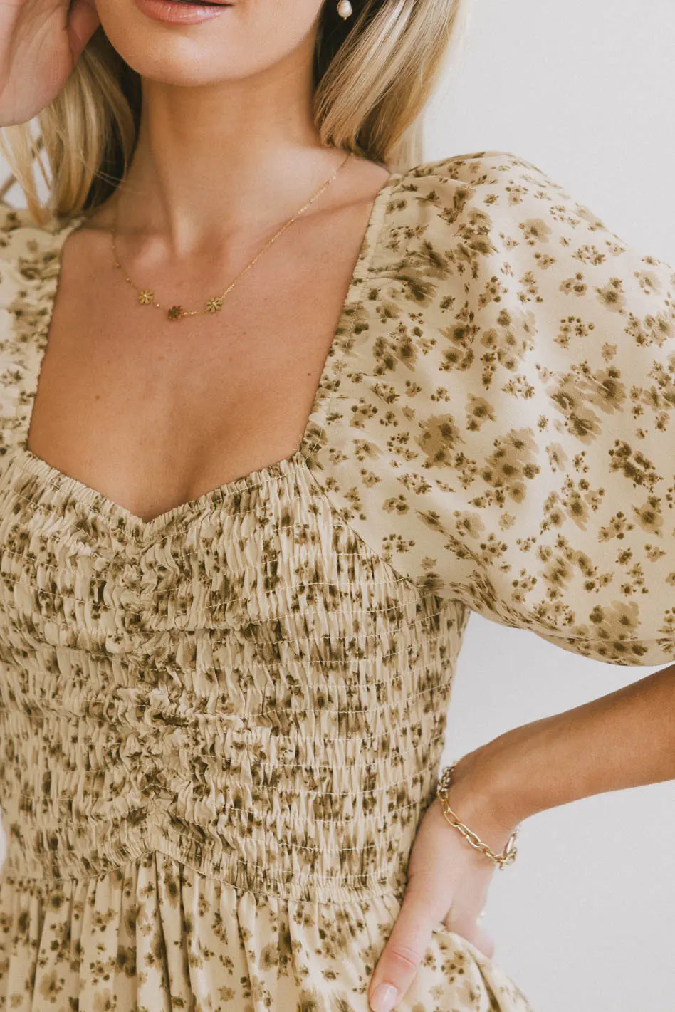Justine Smocked Midi Dress FINAL SALE