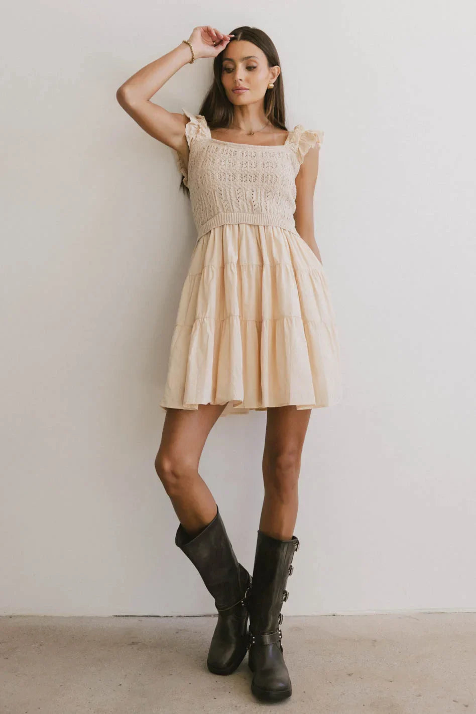 Lindie Knit Bodice Mini Dress FINAL SALE