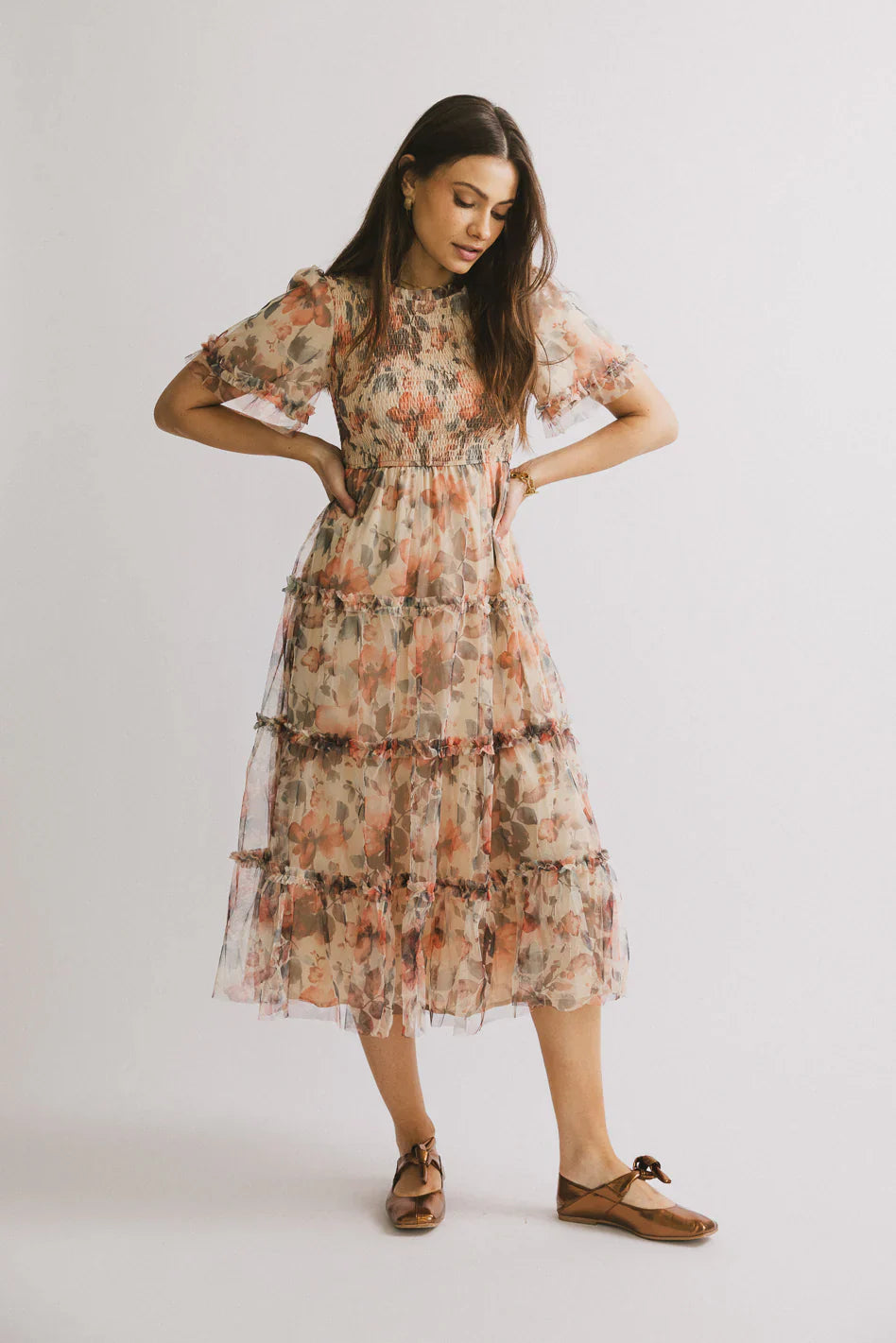 Janette Floral Midi Dress FINAL SALE