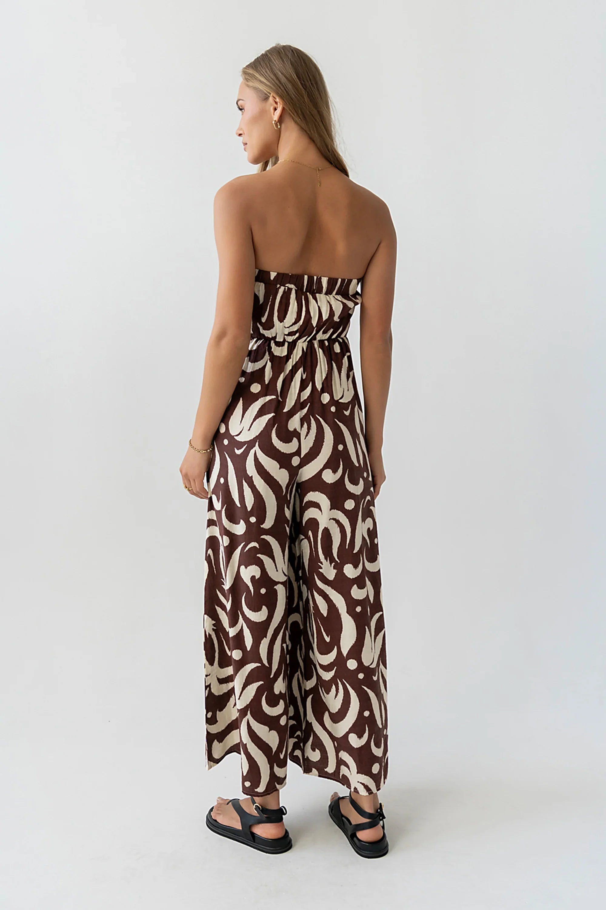 Anya Sleeveless Abstract Jumpsuit