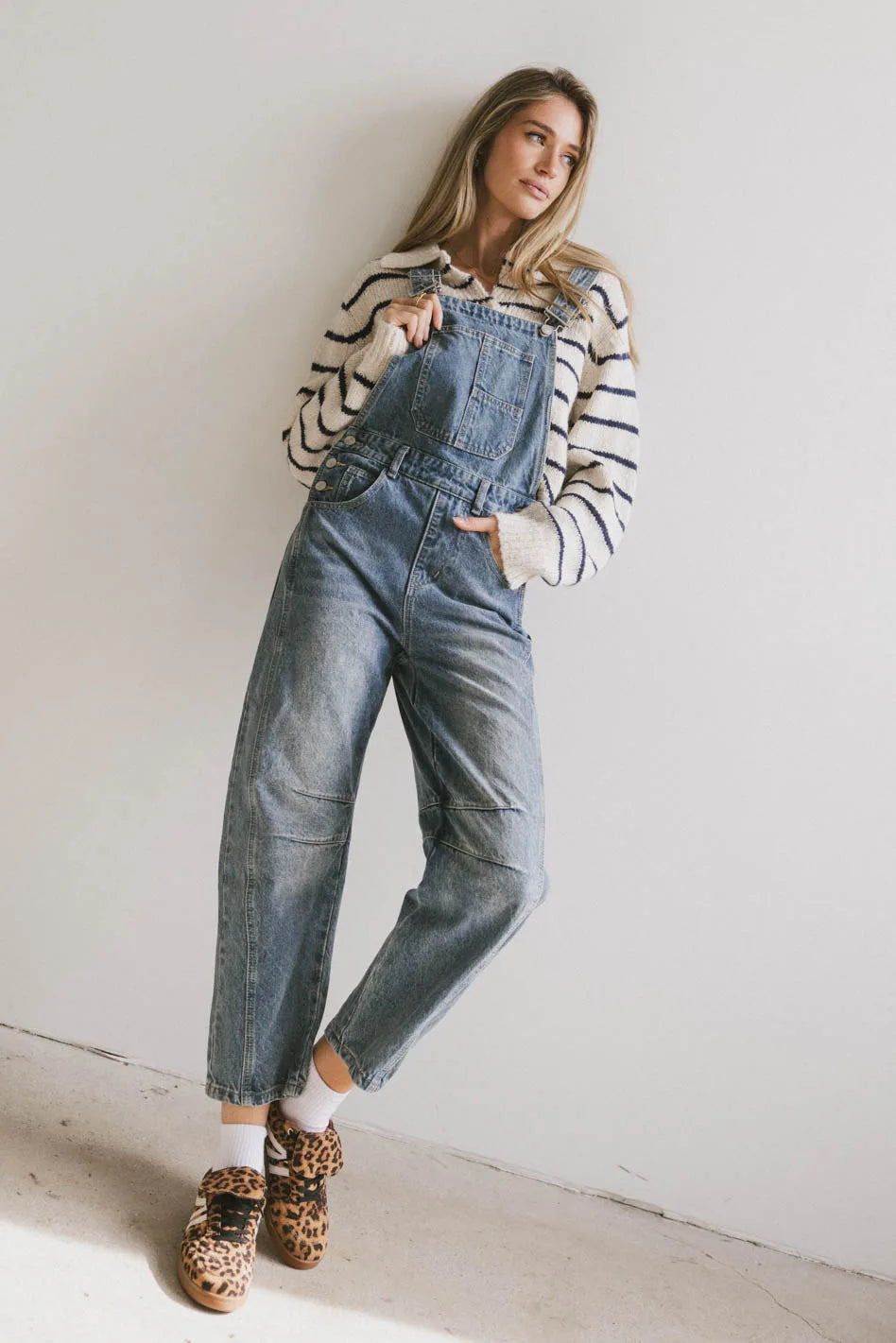 Tansy Denim Overalls in Medium Wash FINAL SALE