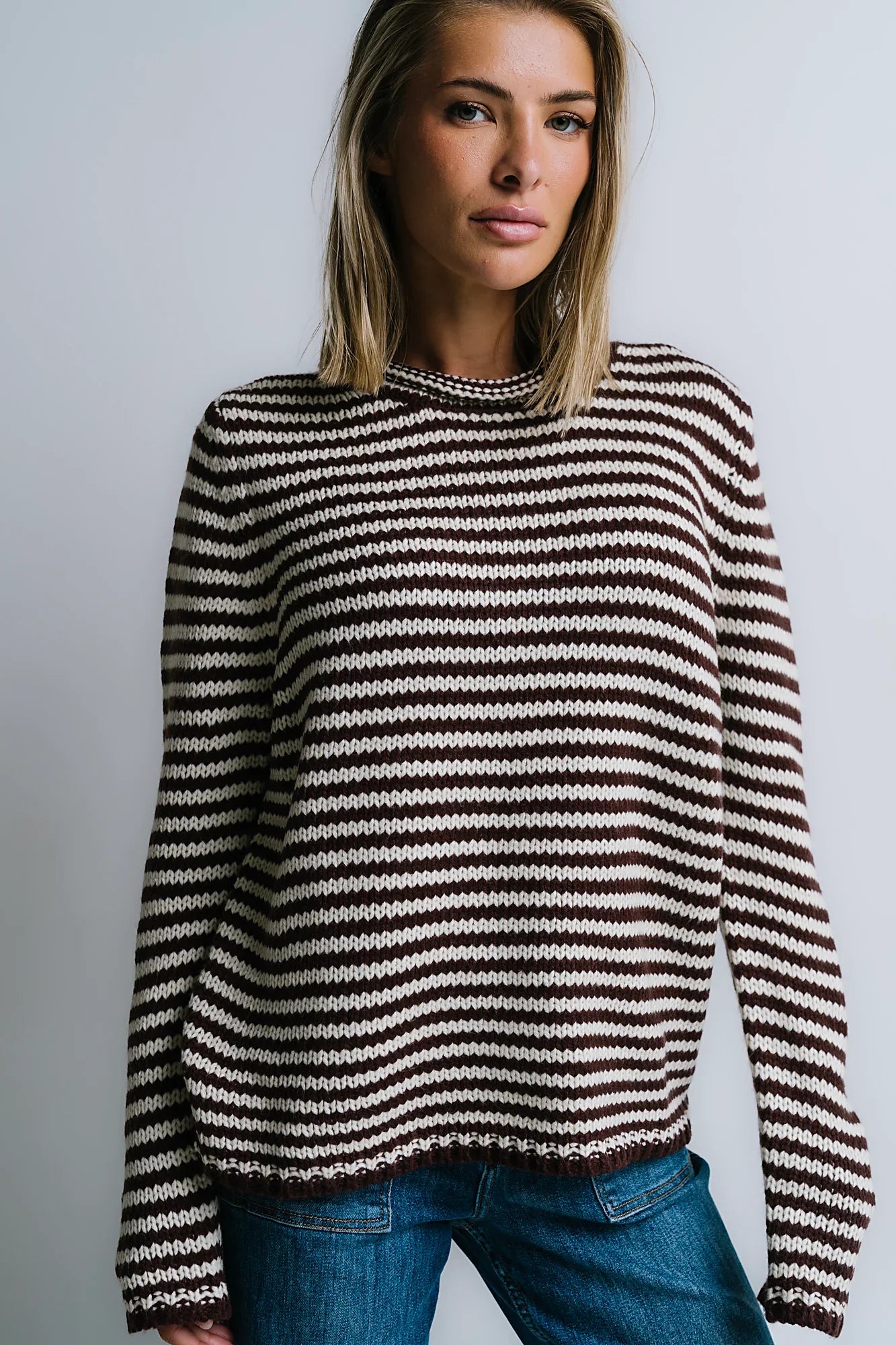 Jones Knit Sweater in Brown