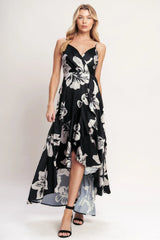 ETERNAL FLORA BLACK MAXI DRESS FINAL SALE