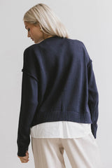 Marcel Knit Sweater in Navy FINAL SALE