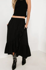Arabella Maxi Skirt in Black FINAL SALE
