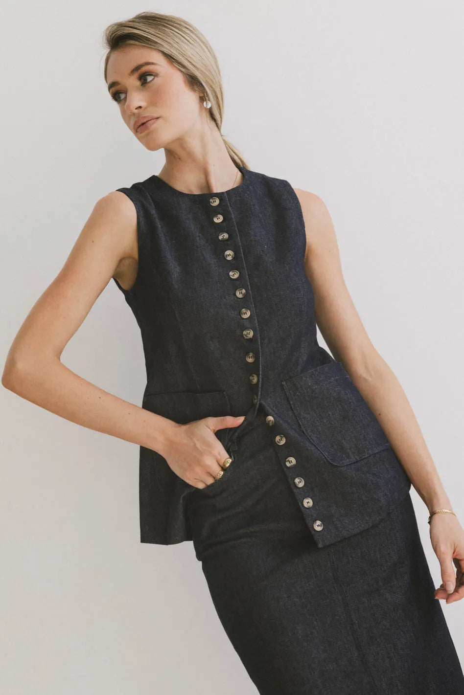 Miriam Denim Vest FINAL SALE
