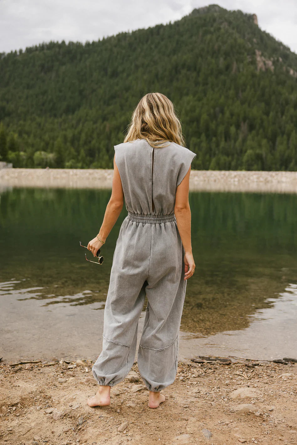 Weekend Warrior Jumpsuit in Grey FINAL SALE