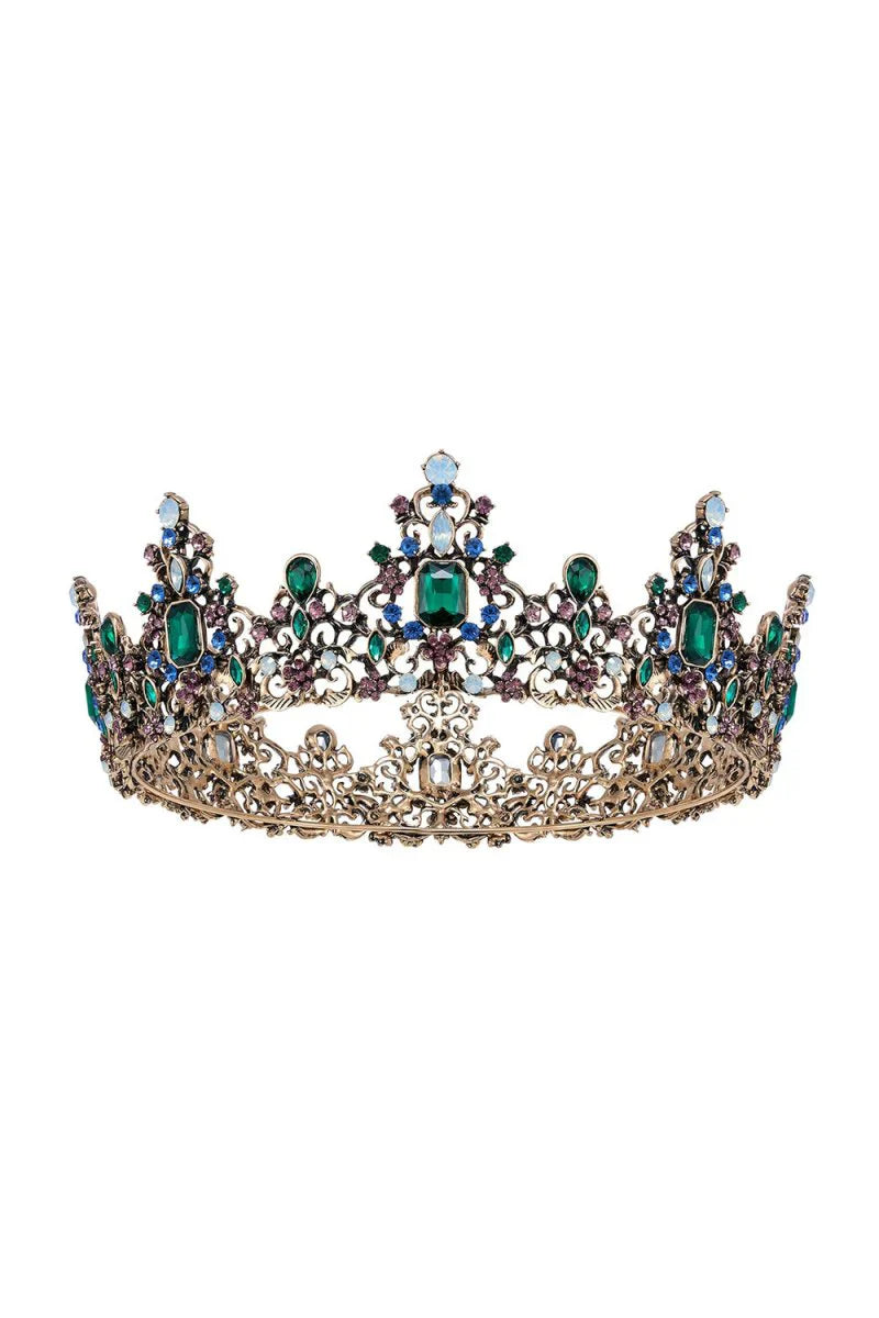 Baroque Colorful Crystal Crown